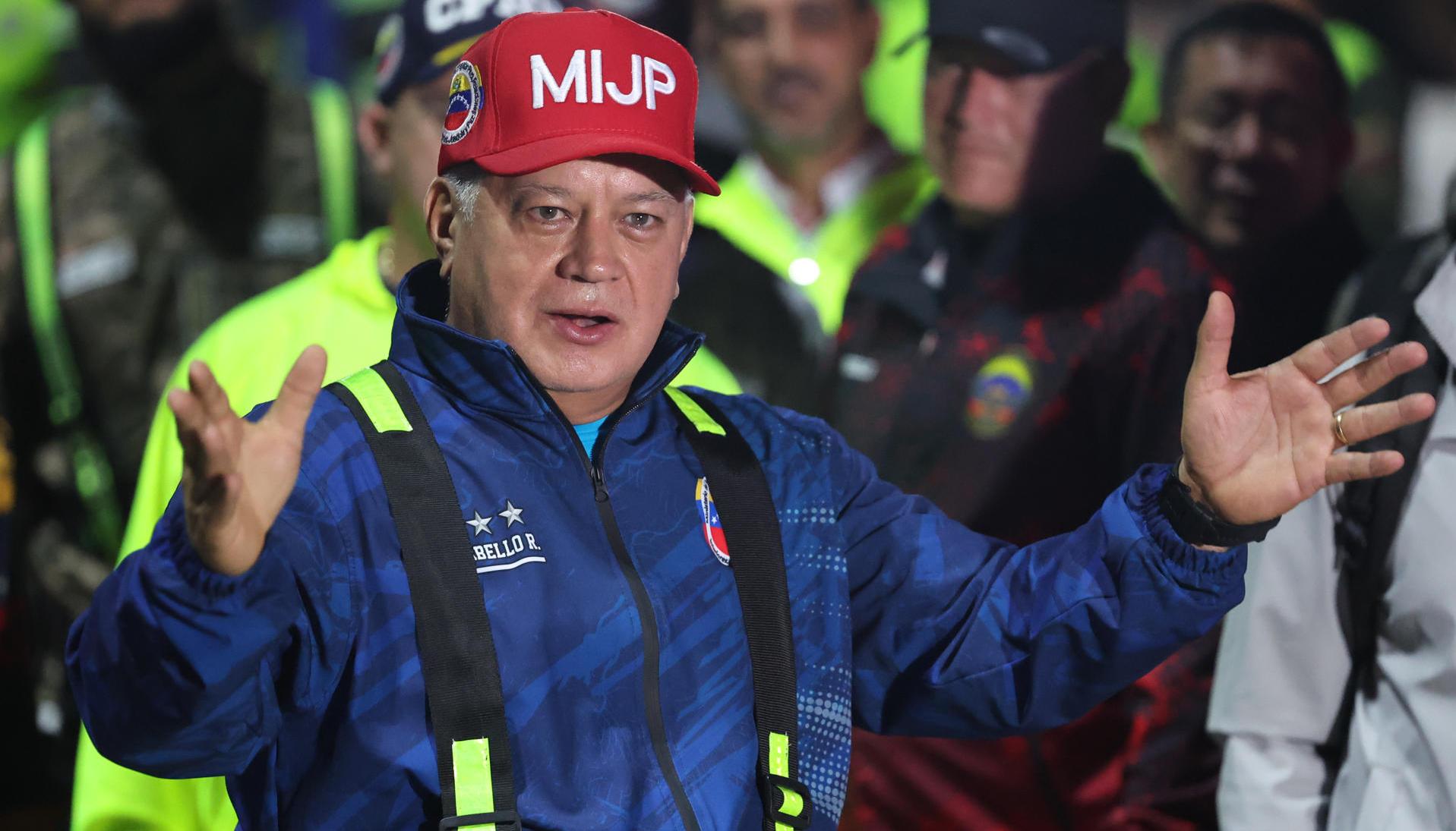 Diosdado Cabello, titular del Ministerio del Interior de Venezuela.