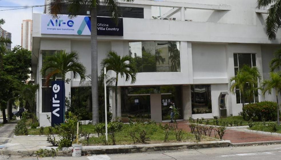 Fachada de las oficinas de Air-e en Villa Country. 