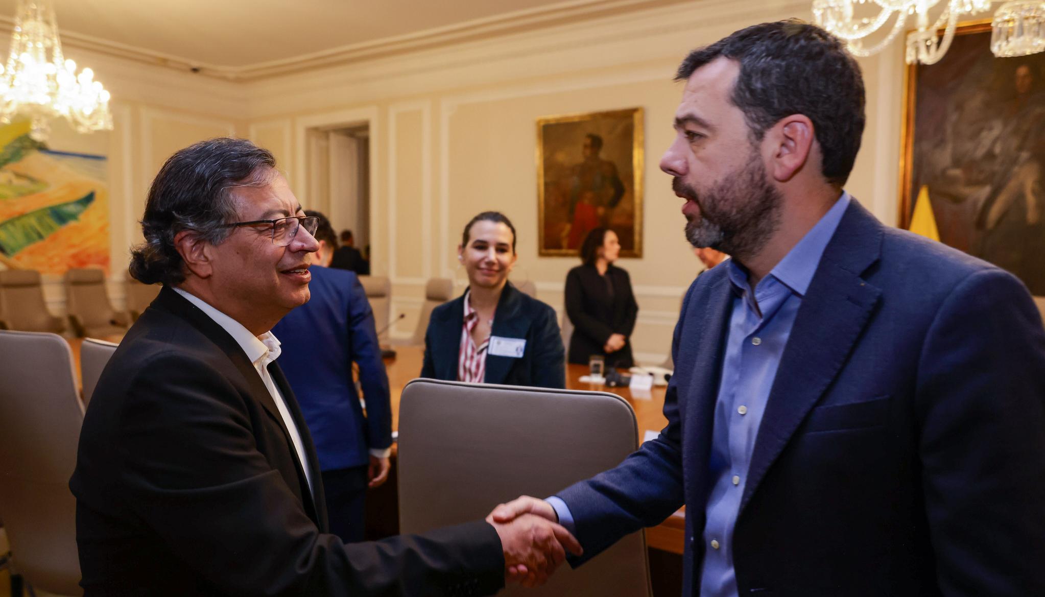El Presidente Gustavo Petro y el Alcalde de Bogotá, Carlos Fernando Galán.