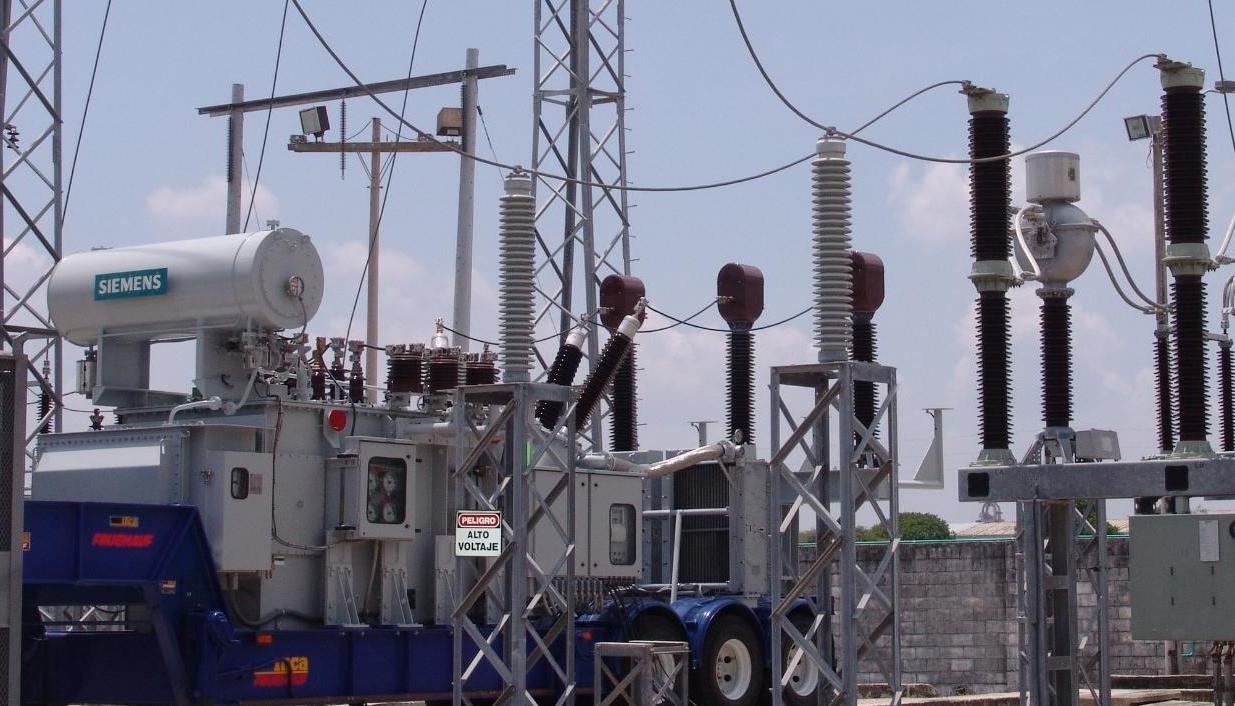 Subestación eléctrica. Imagen de referencia.