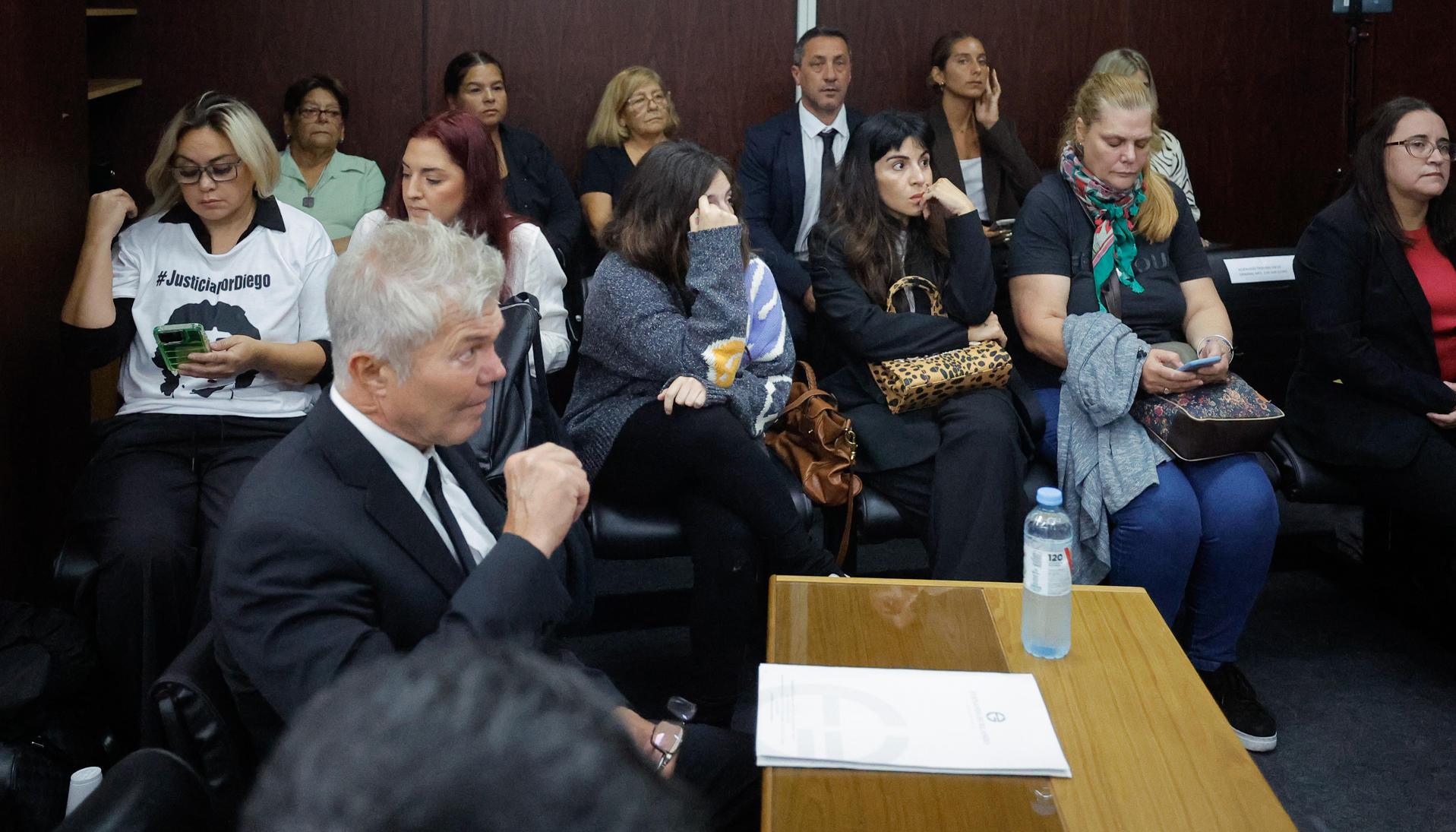 Audiencia del juicio por la muerte de Diego Maradona.
