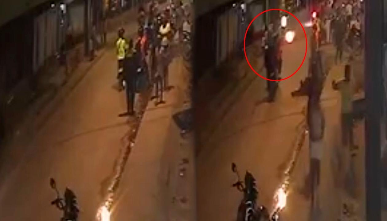 Momento en que ocurrió el ataque a bala. 
