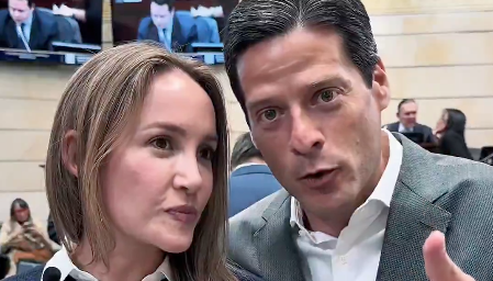 El Senador Mauricio Gómez en el Congreso de la República este martes. 