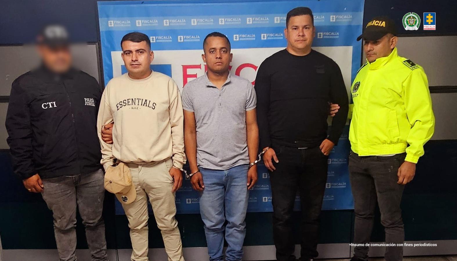 Las capturas fueron realizadas por el CTI de la Fiscalía y la Policía. 