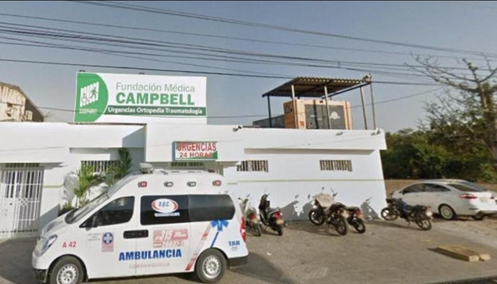 La víctima fue llevada a la Clínica Campbell de Malambo, donde ingresó sin vida. 