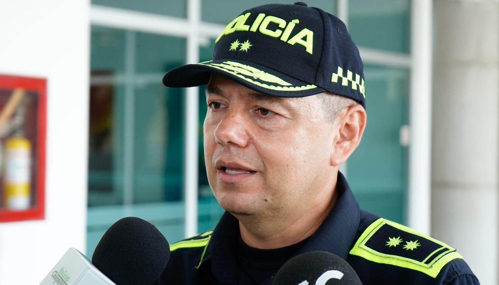 General Edwin Urrego, comandante de la Policía Metropolitana de Barranquilla.