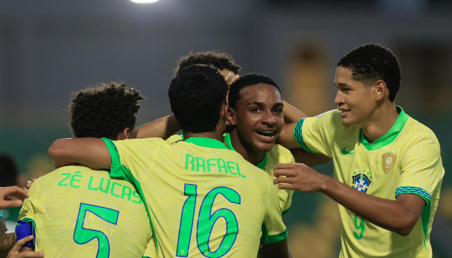 Jugadores de Brasil. 