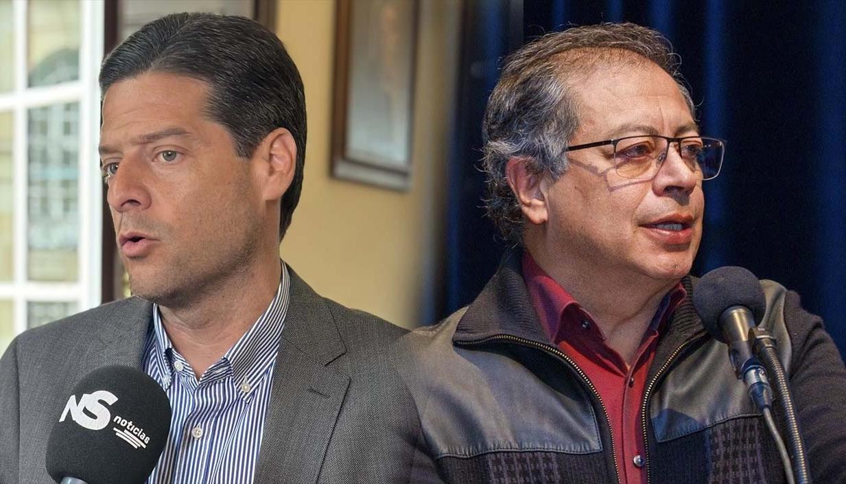 El senador Mauricio Gómez y el Presidente Gustavo Petro.