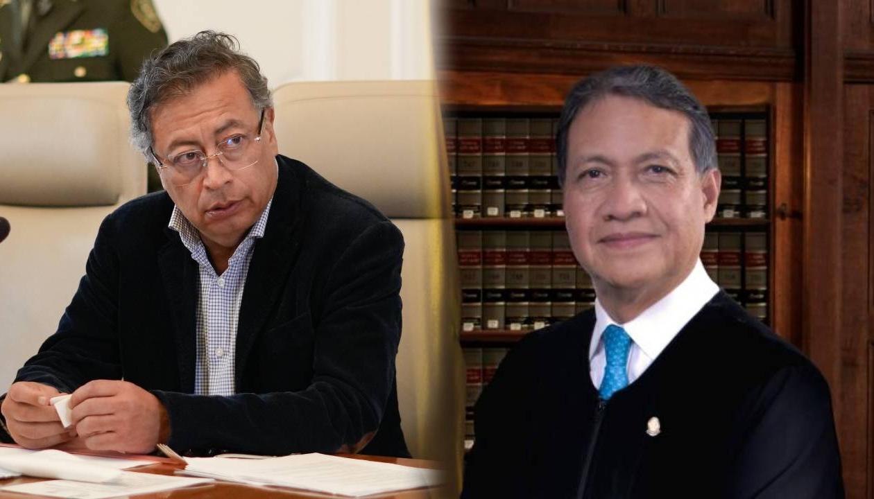 El Jefe de Estado Gustavo Petro y el presidente del Consejo de Estado, Luis Alberto Álvarez.