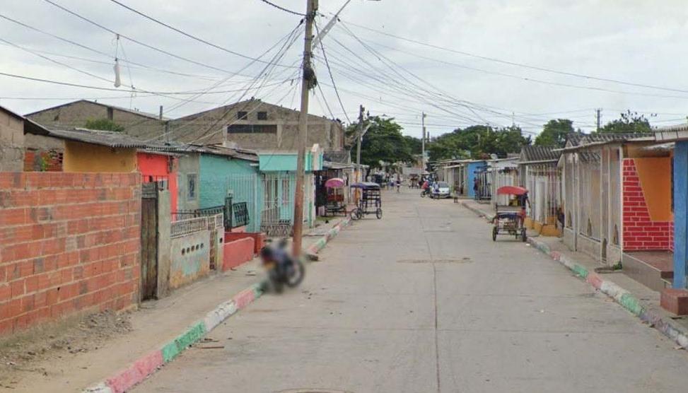 Zona del barrio Rebolo de Barranquilla.
