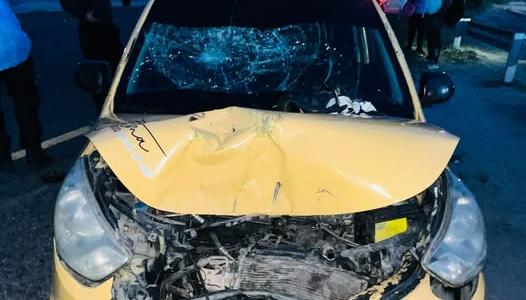 Taxi involucrado en el accidente. 