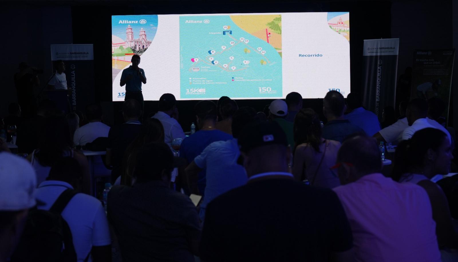 Presentación del recorrido de la Allianz 15K Barranquilla.  