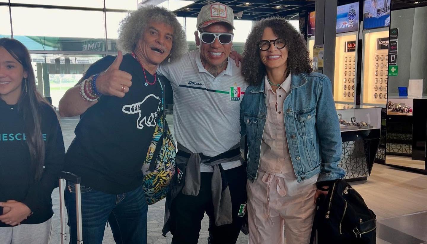 'El Pibe' Valderrama, Dayro Moreno y Elvira Redondo. 