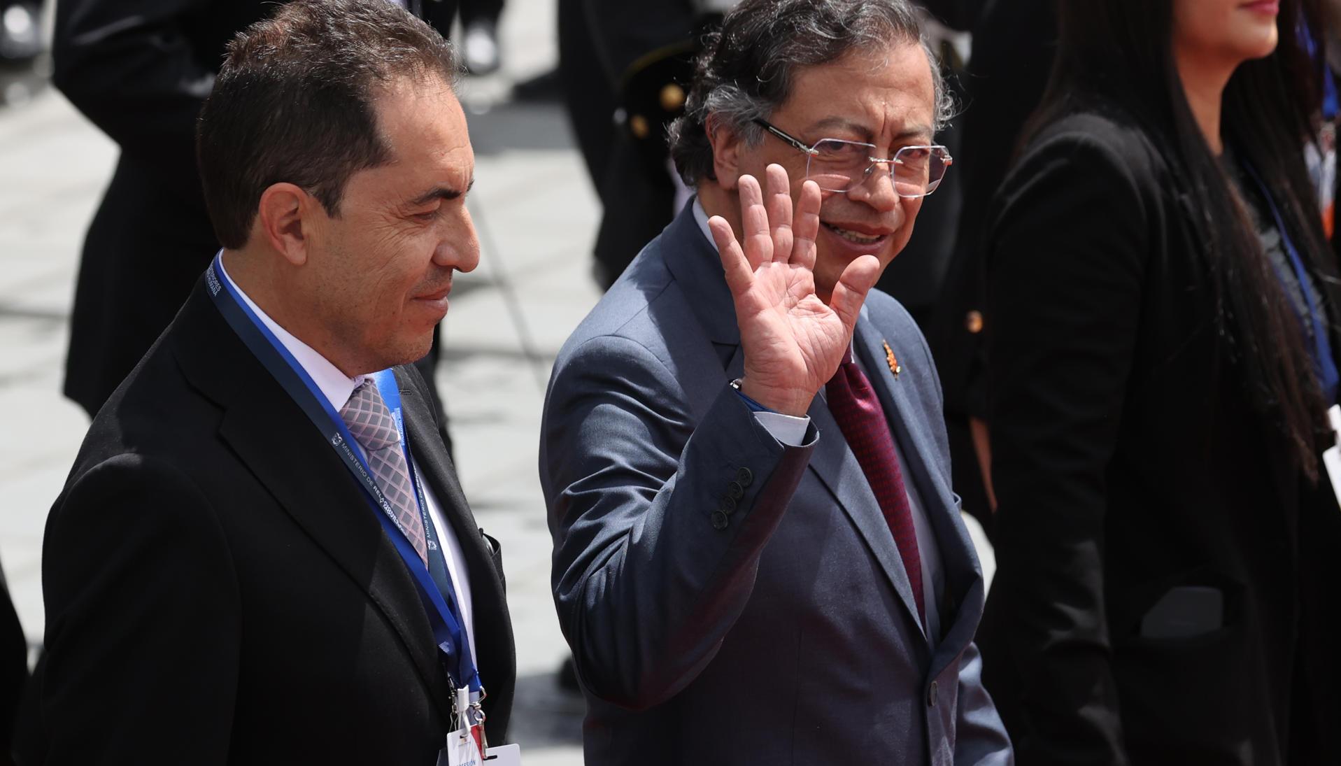 Presidente Gustavo Petro este sábado en Quito.