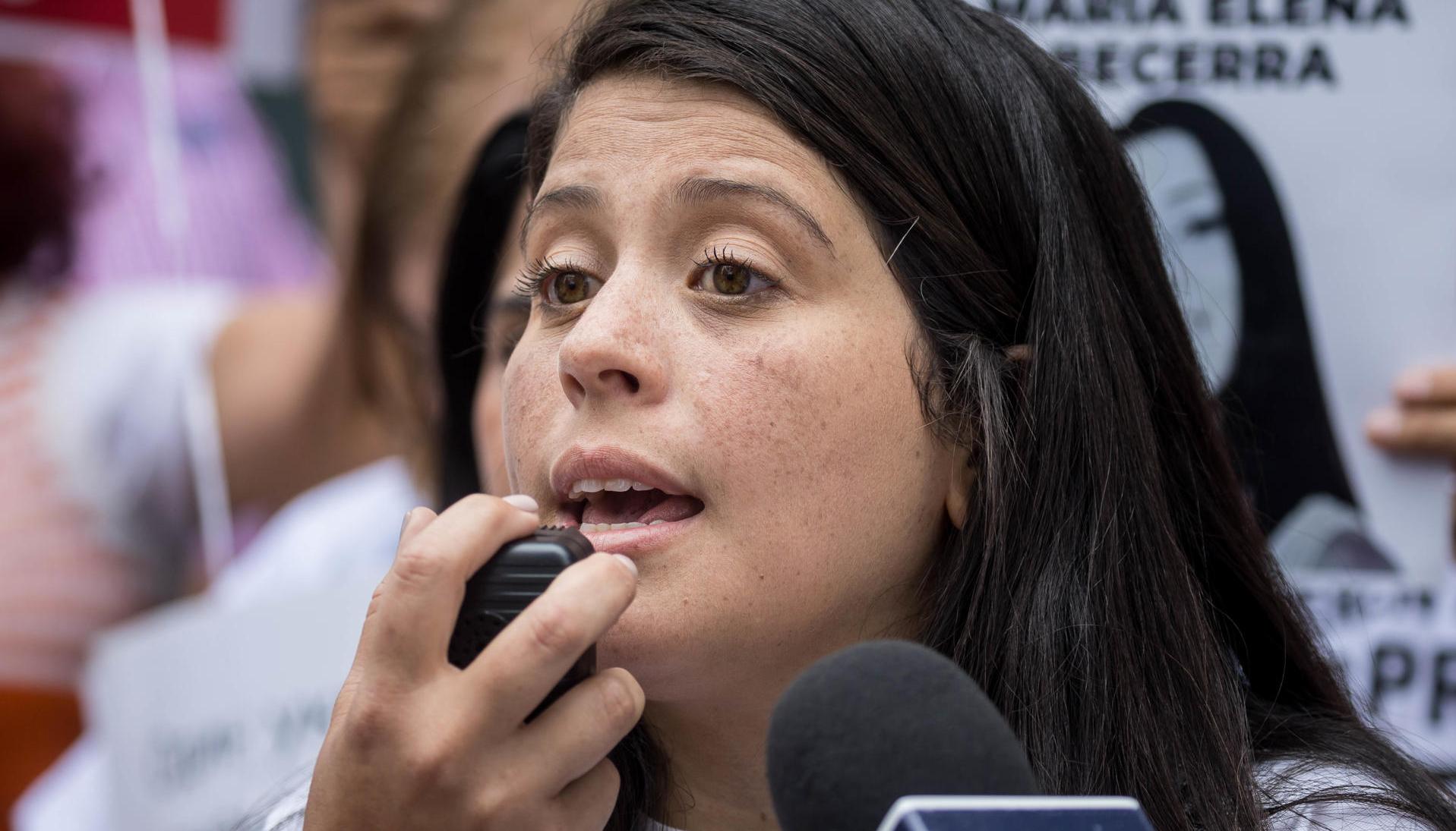 Andreina Baduel, hermana del privado de libertad Josnar Baduel.
