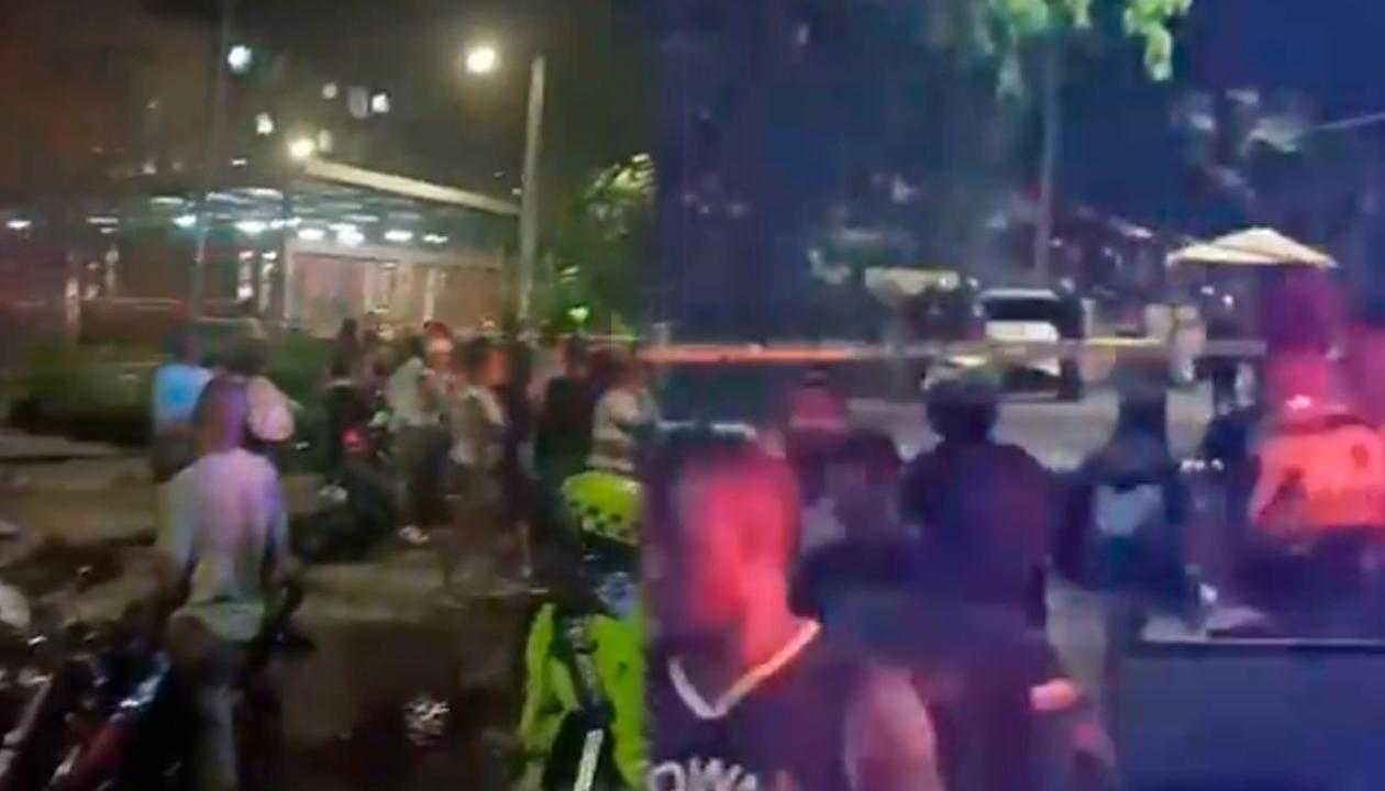 Lugar donde se presentó el atentado en el oriente de Cali. 