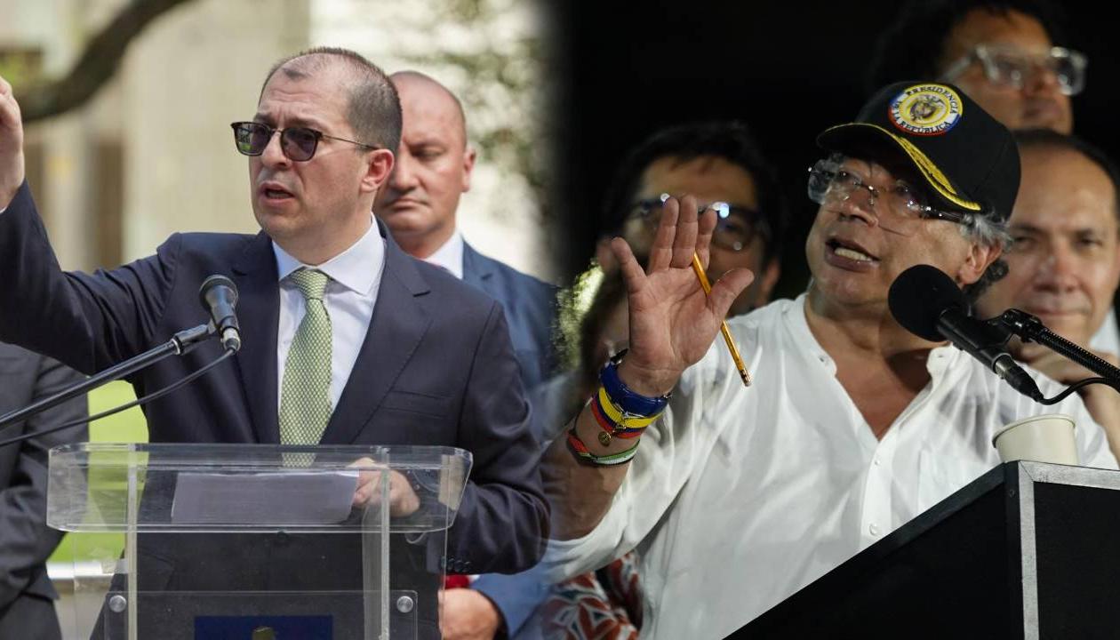El exfiscal Francisco Barbosa y el Presidente Gustavo Petro.