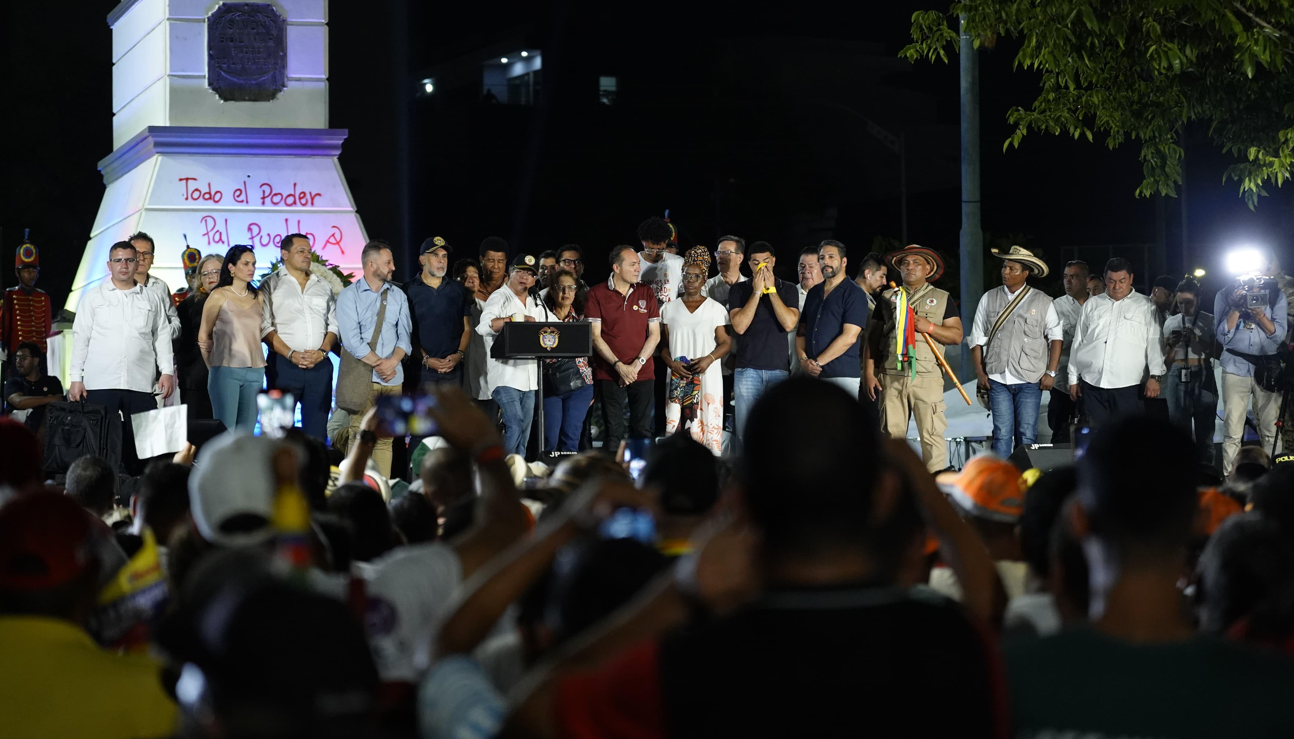 Momento de la intervención del Presidente Gustavo Petro.