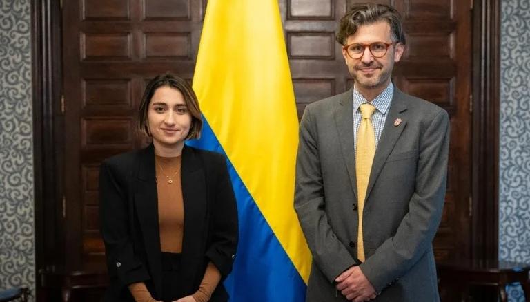 La Canciller Laura Sarabia y el Viceministro de asuntos multilaterales, Mauricio Jaramillo Jassir.