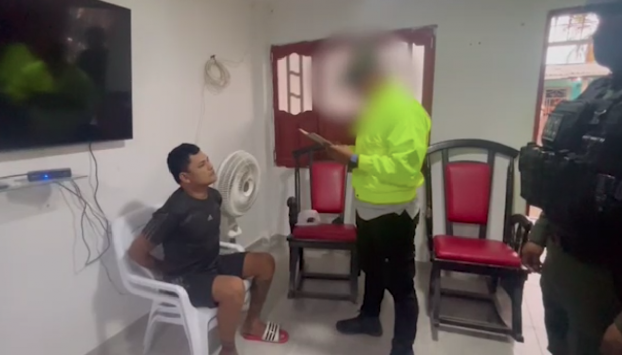 Erick Antonio Rada Mendoza, alias 'Erick chupeta', capturado en 2022.