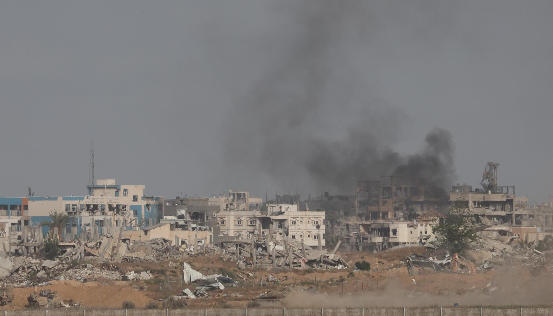 Edificios en ruinas en la Franja de Gaza.