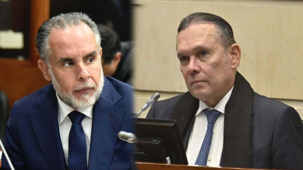 El Ministro del Interior, Armando Benedetti, y el presidente del Senado, Efraín Cepeda