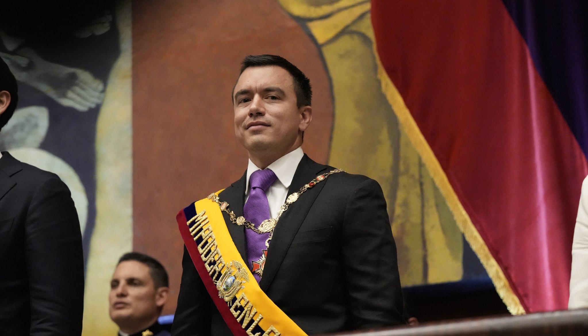 Daniel Noboa, Presidente de Ecuador. 
