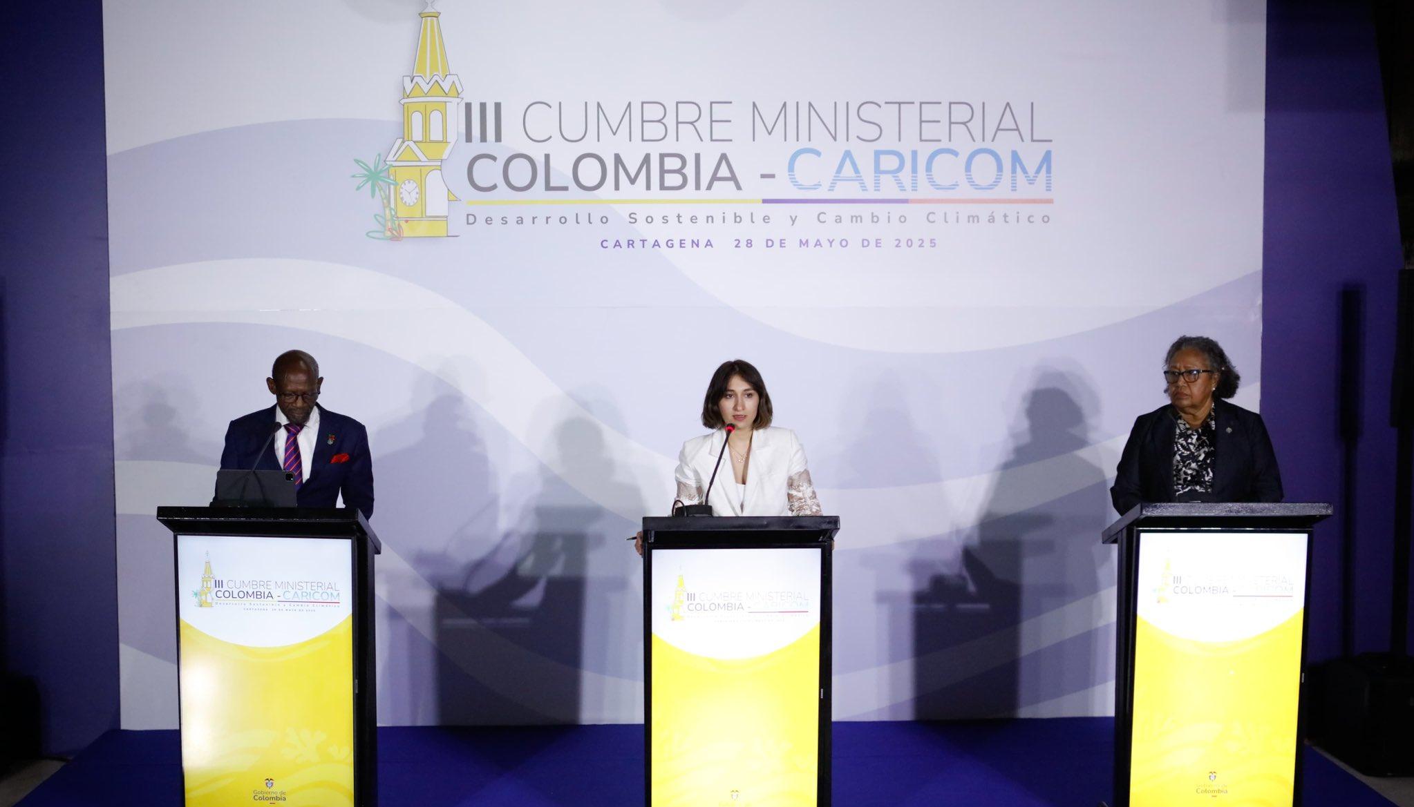 La Canciller Laura Sarabia en el III Cumbre Ministerial que se celebró en Cartagena.
