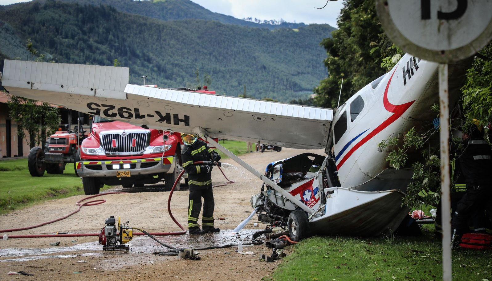 Así terminó la avioneta.