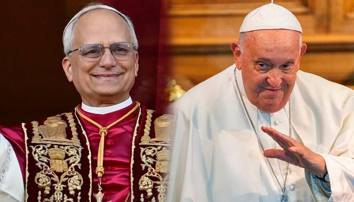 León XIV y Francisco.