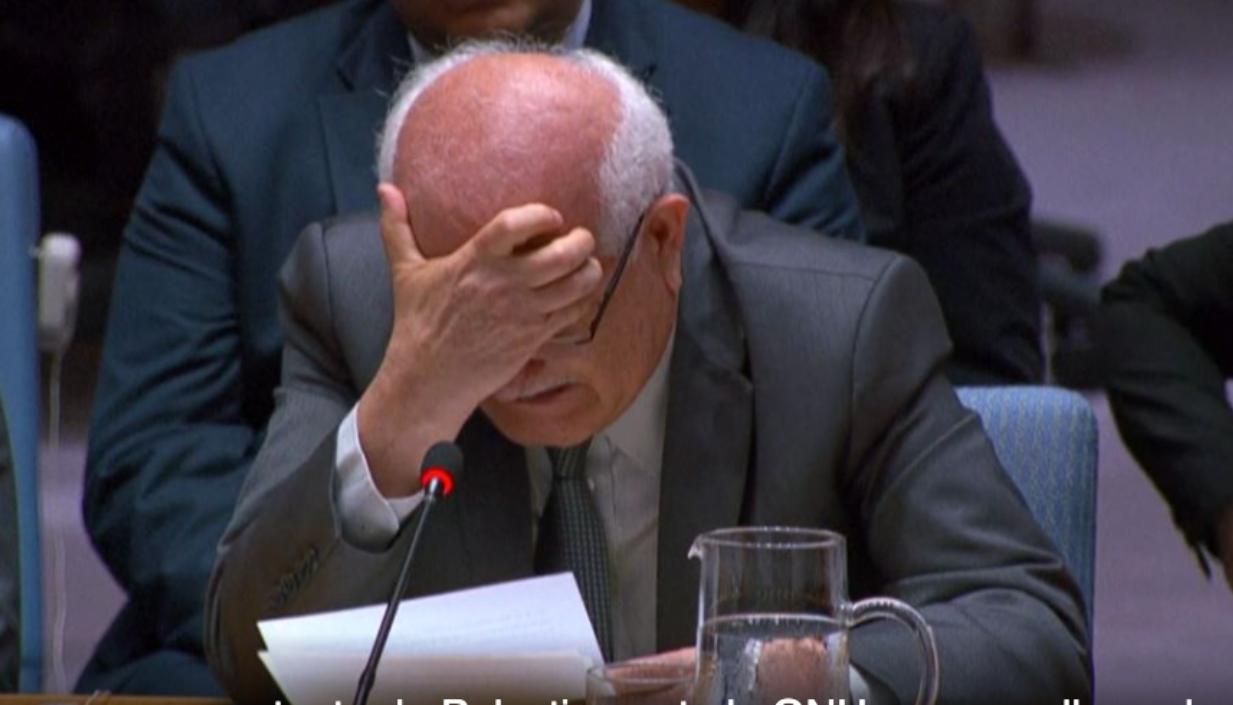 Representante de Palestina ante la ONU, Riyad Mansour. 