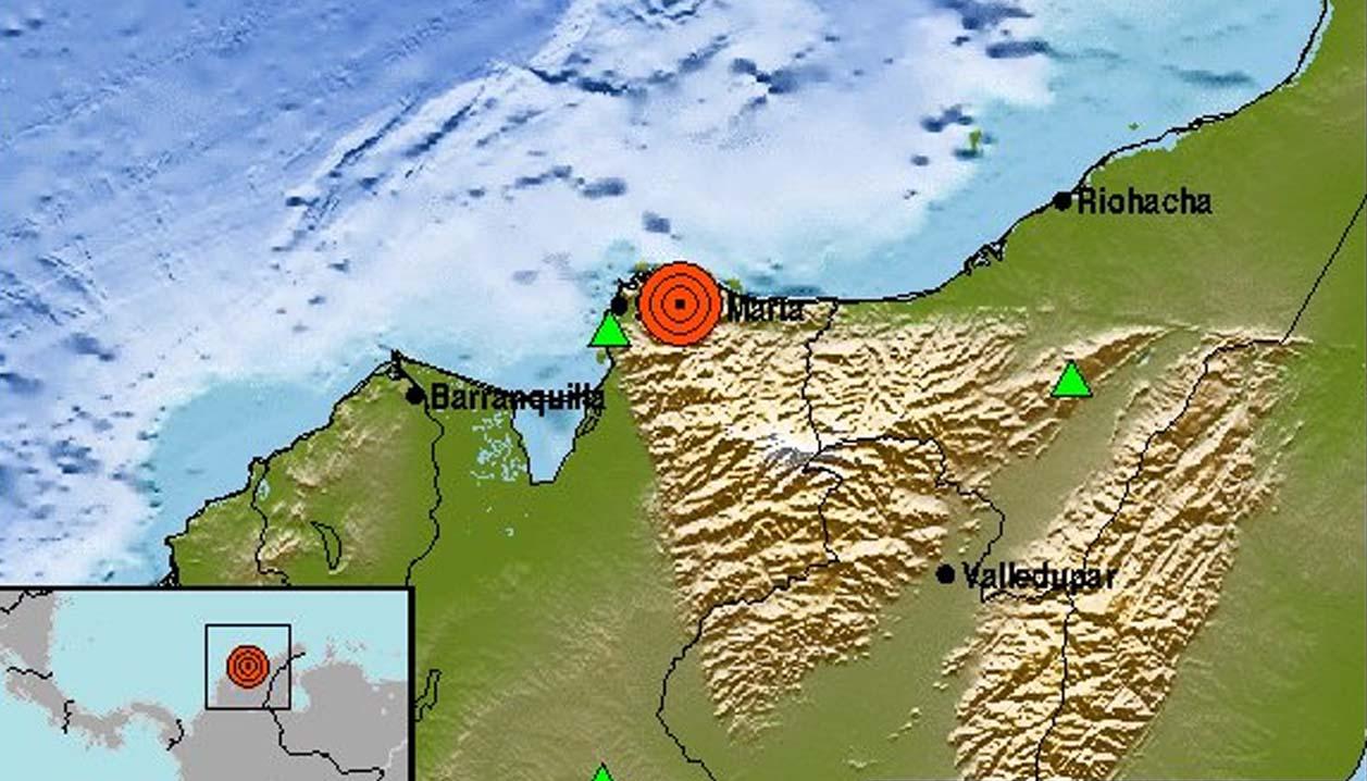 Reporte del evento sísmico.