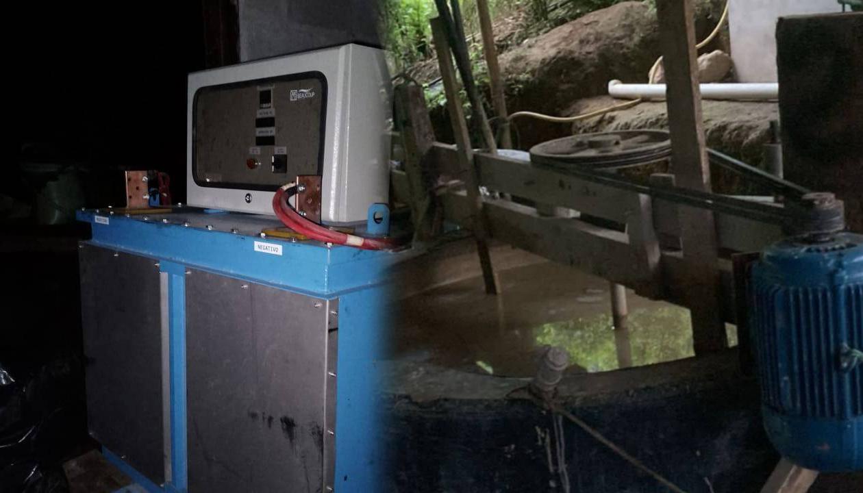 Laboratorio de minería ilegal.