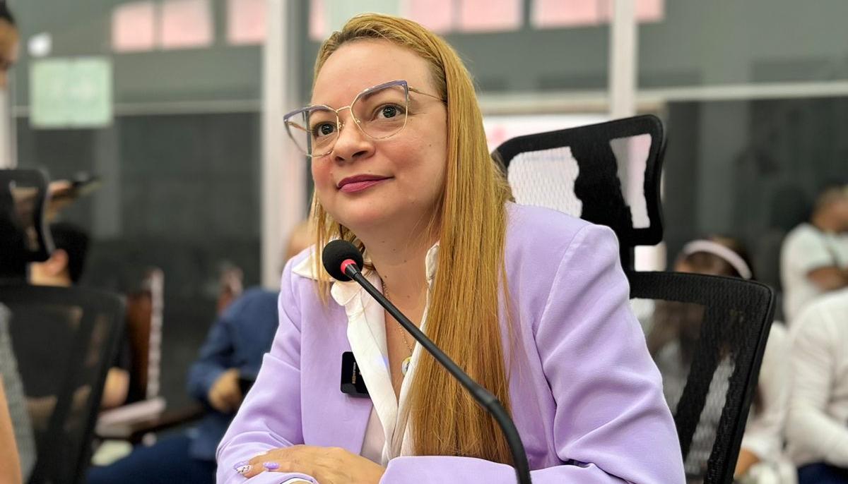 La diputada Alejandra Moreno.