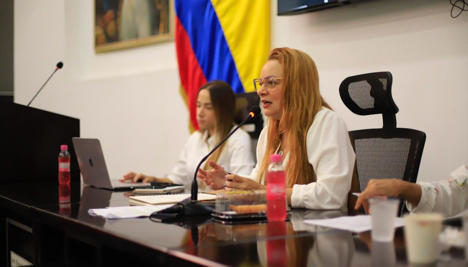 La diputada Alejandra Moreno.