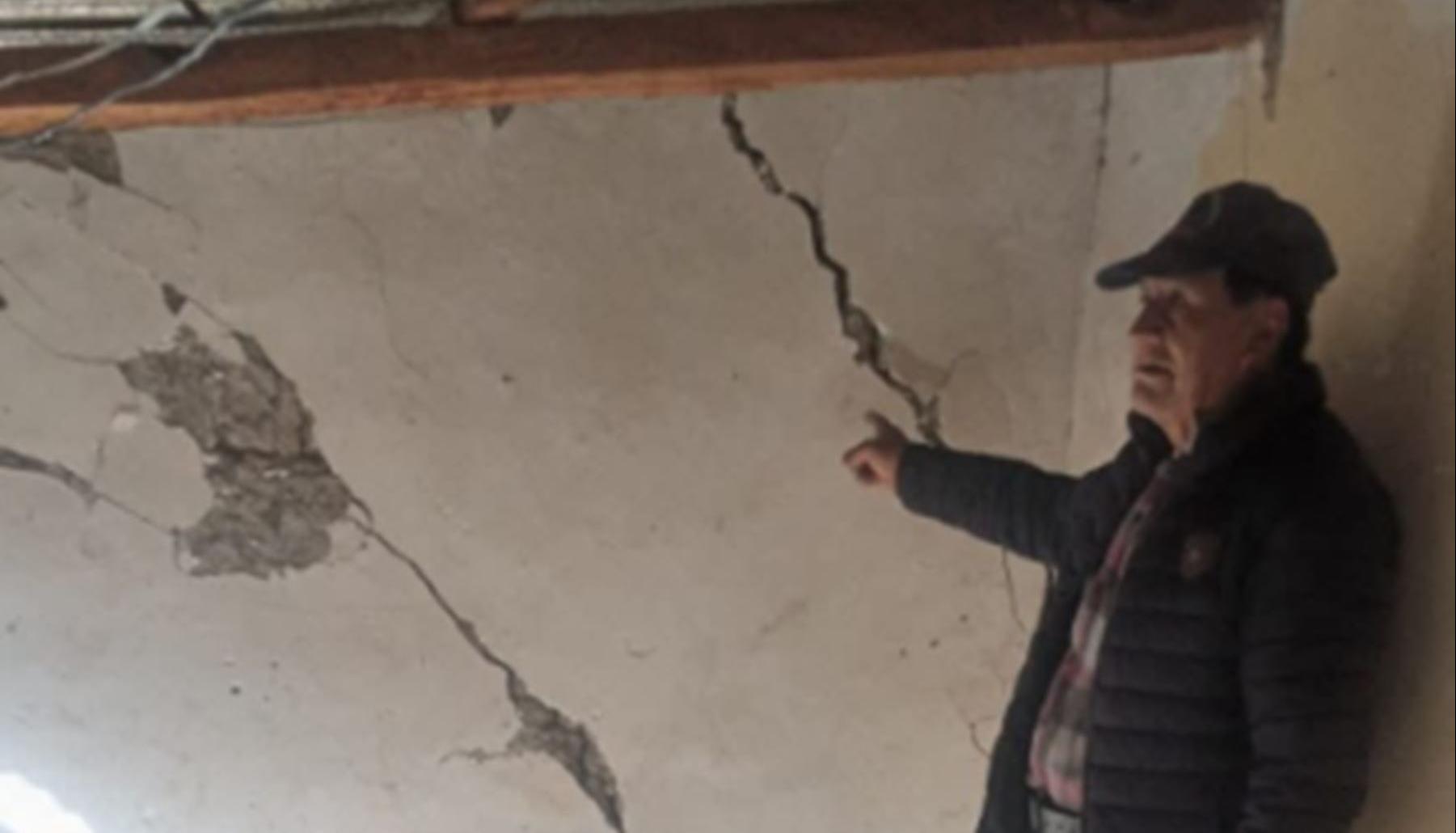 Una de las casas afectadas.