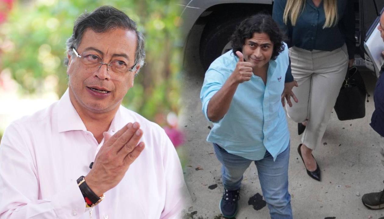 El Presidente Gustavo Petro y Nicolás Petro.