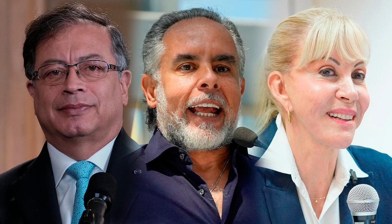 Presidente Gustavo Petro, el minInterior Armando Benedetti y Dilian Francisca Toro. 