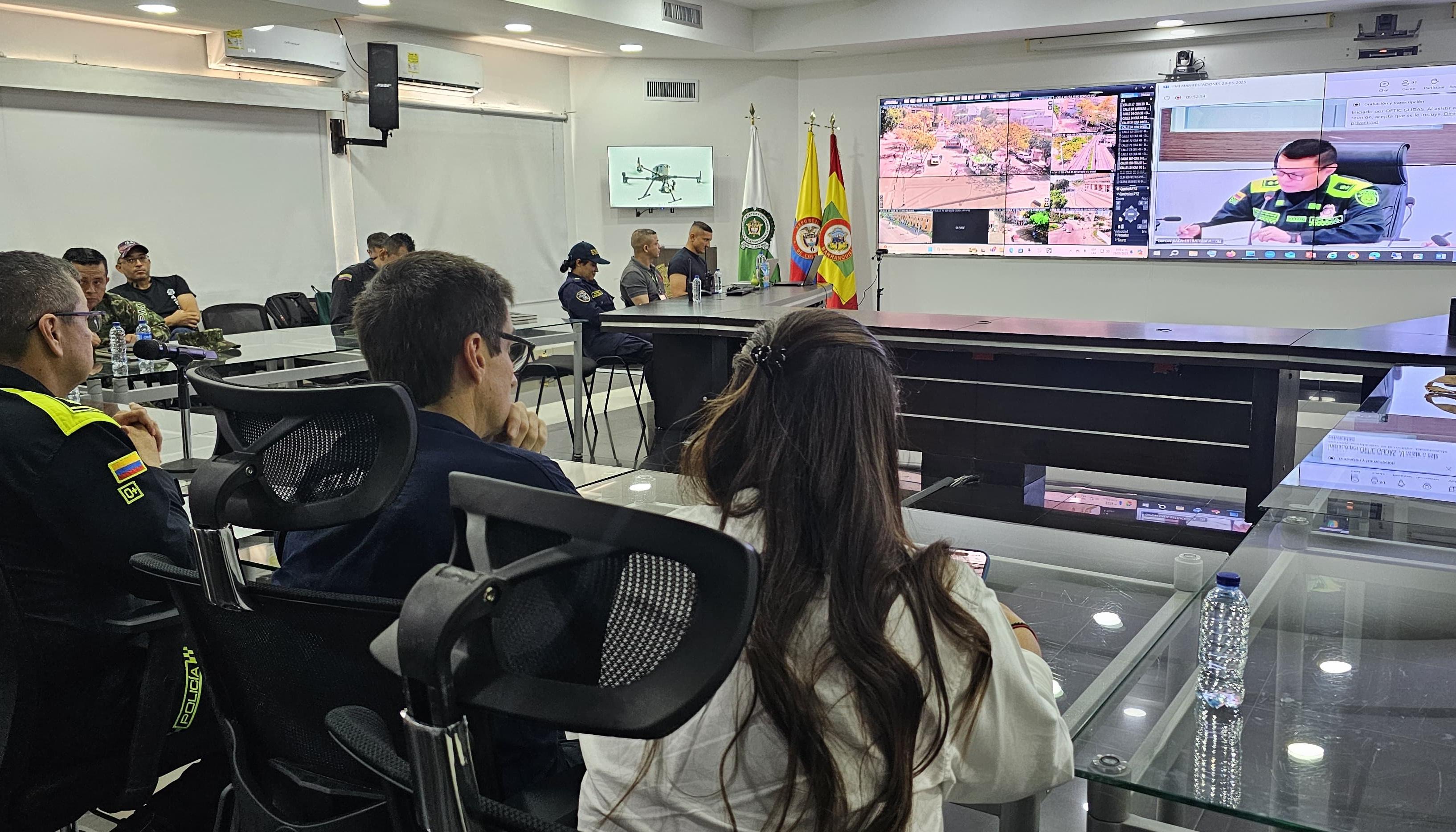 Autoridades monitorean manifestaciones en Barranquilla.