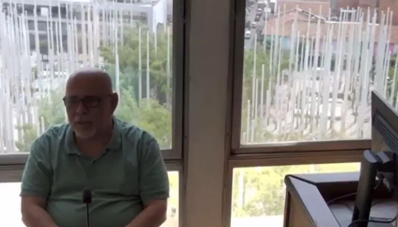 El policía retirado Mario Humberto Jiménez Salinas durante el juicio.
