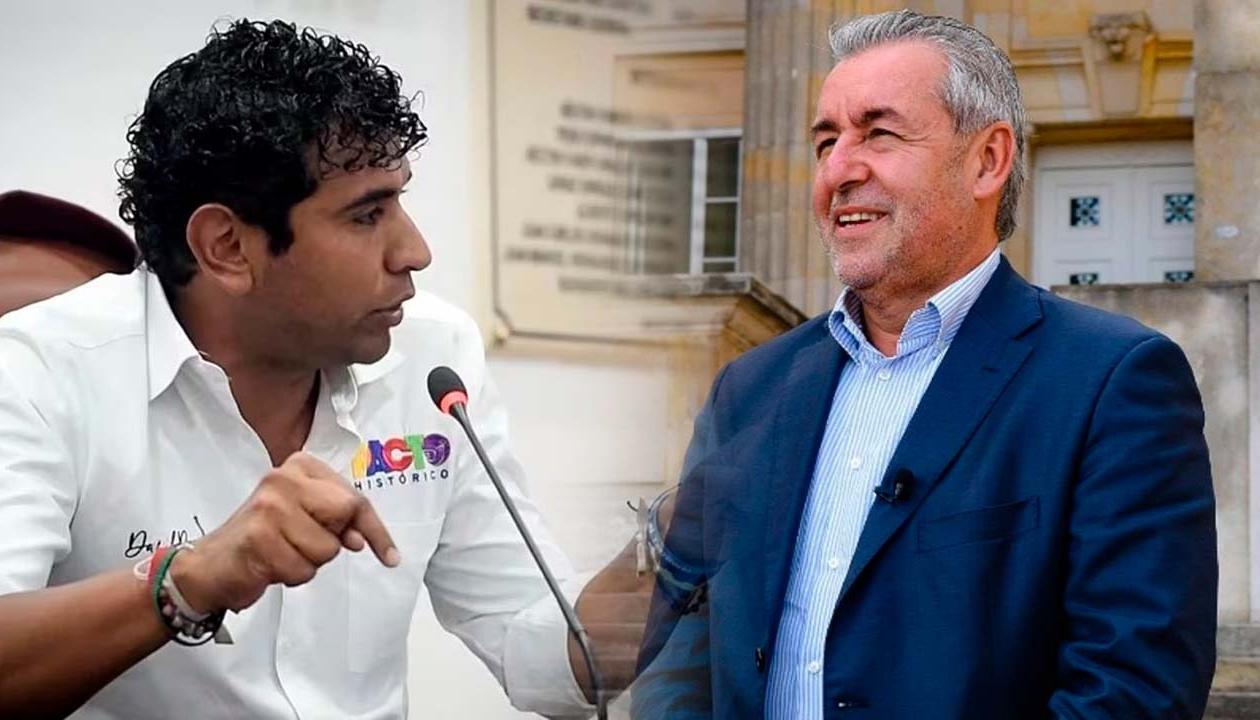 El congresista David Racero y el director del Sena, Jorge Londoño.