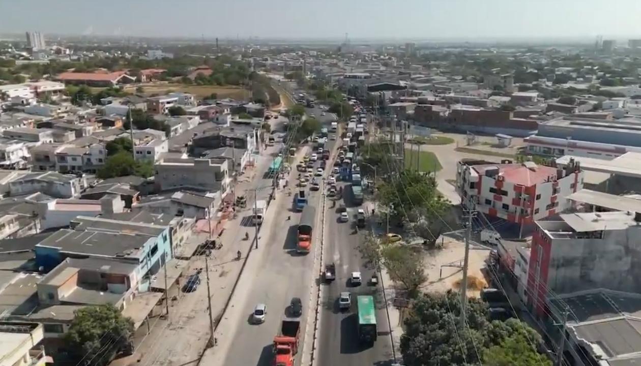 El tramo en la Circunvalar.