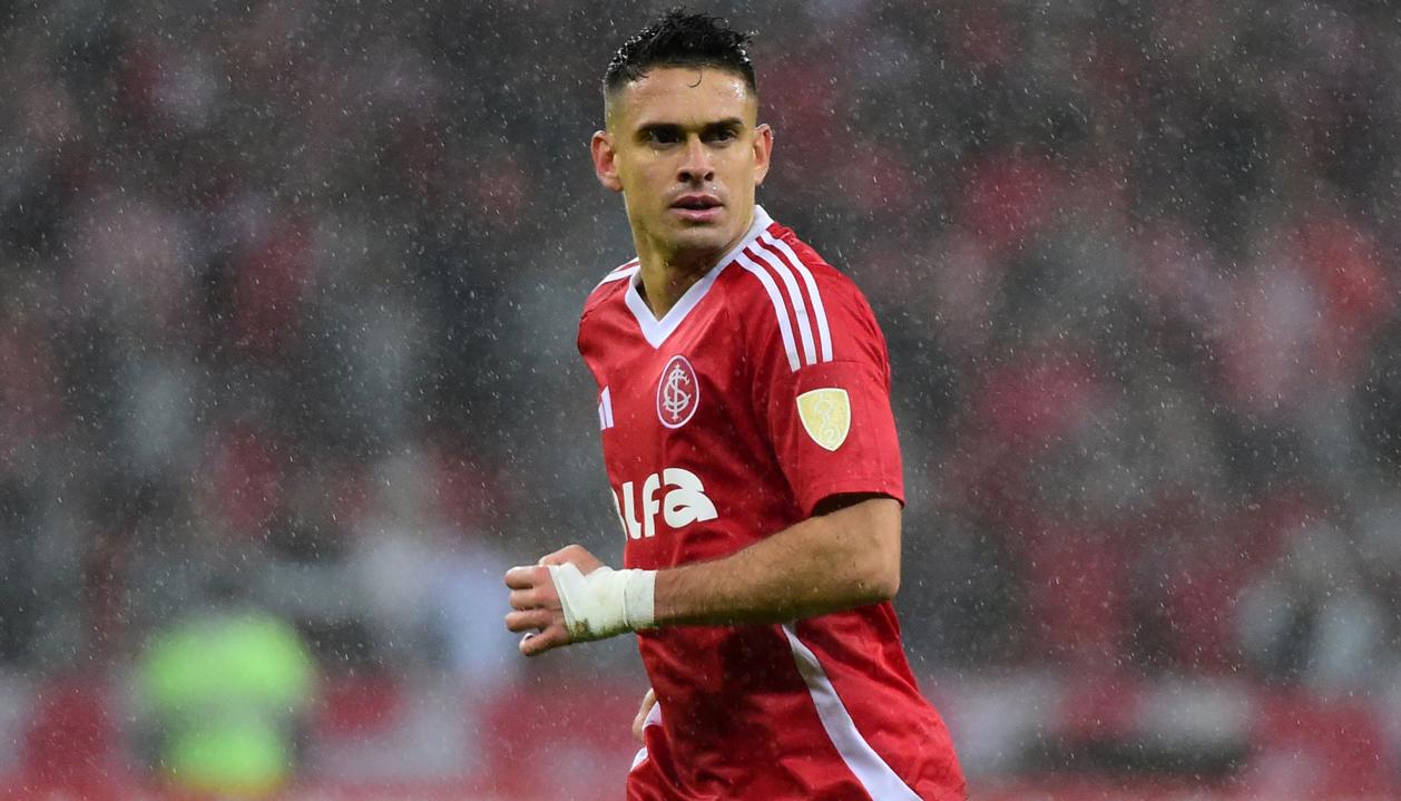 Rafael Santos Borré, autor del gol de la victoria del Internacional sobre Bahía. 