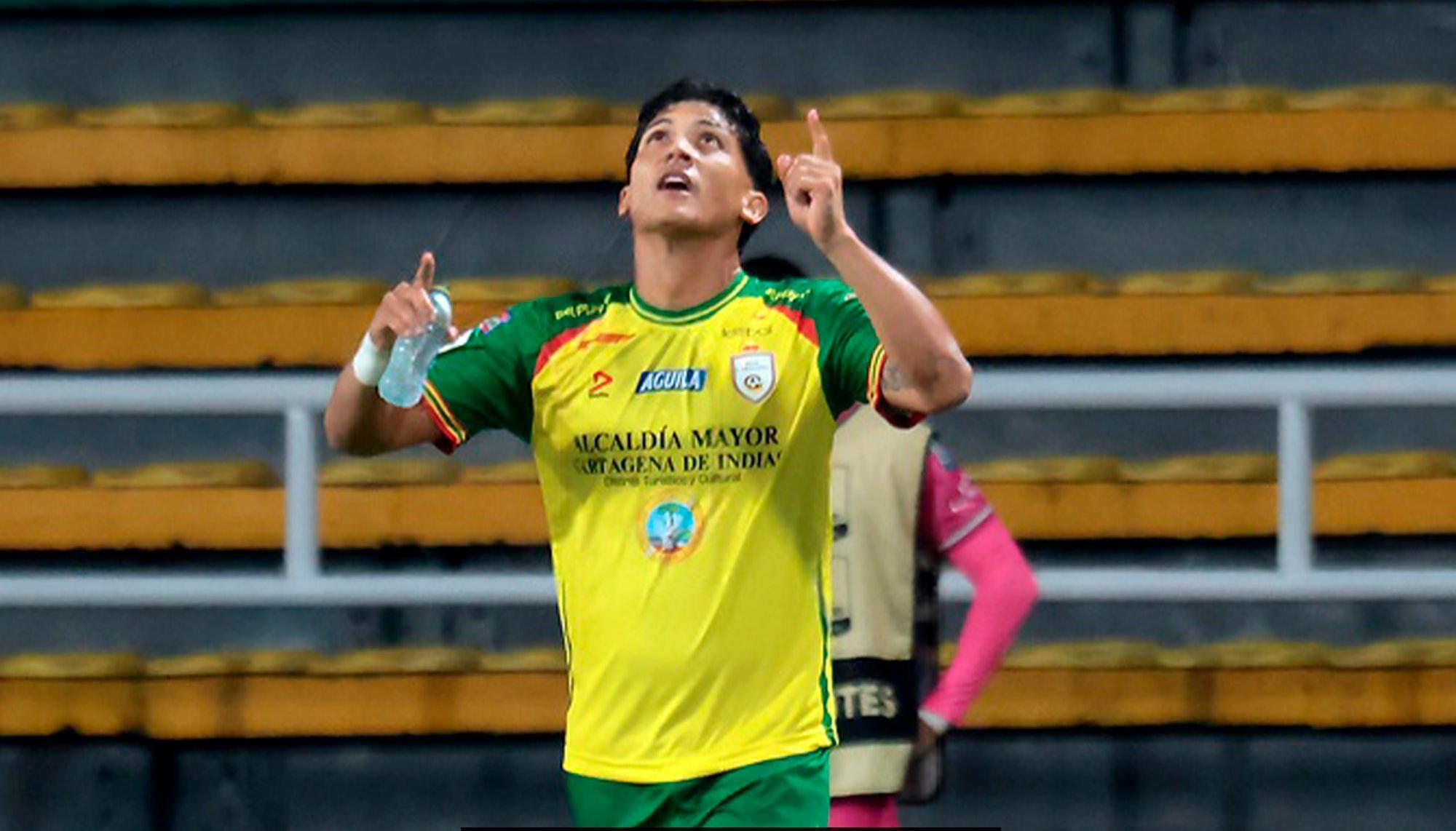 El atlanticense Fredy Montero marcó el gol de la victoria del Real Cartagena. 