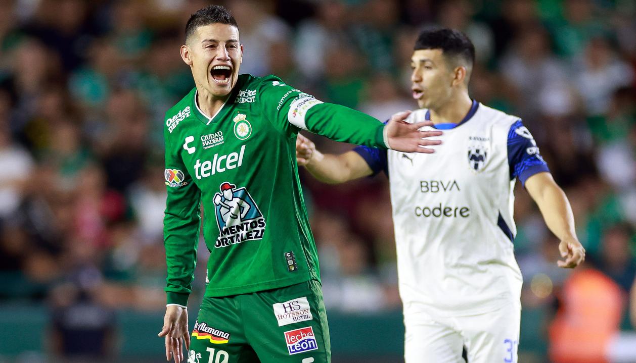 El colombiano James Rodríguez, jugador del León de México.