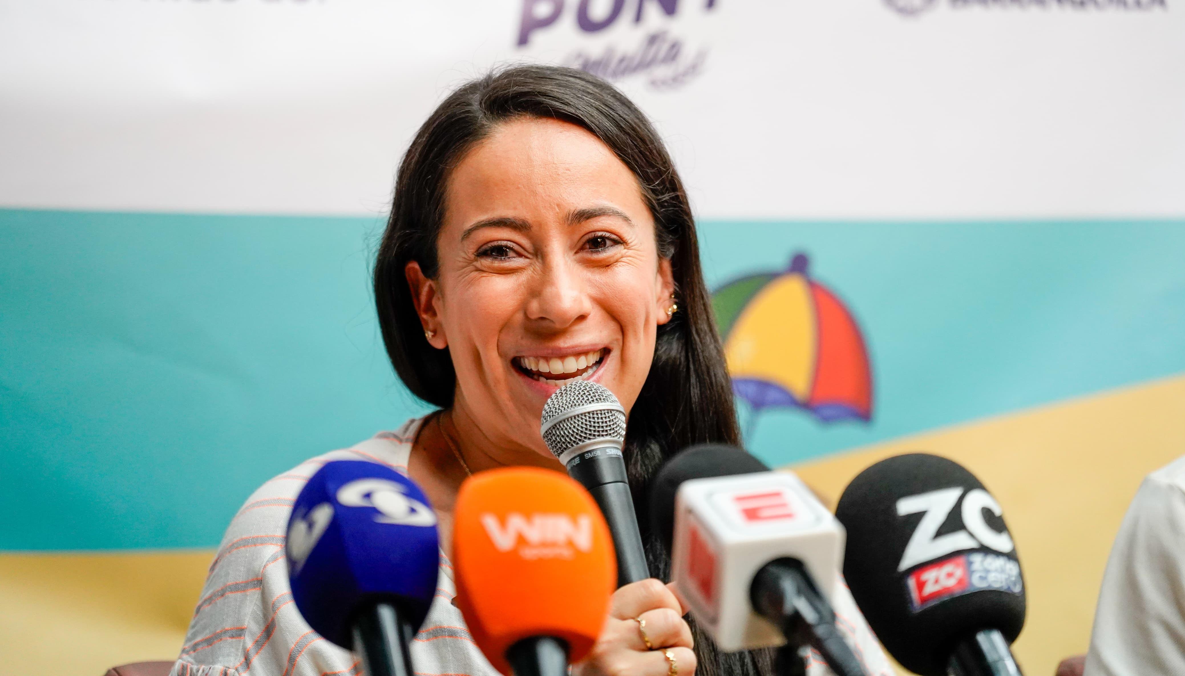 La antioqueña Mariana Pajón, triple medallista olímpica en el BMX.