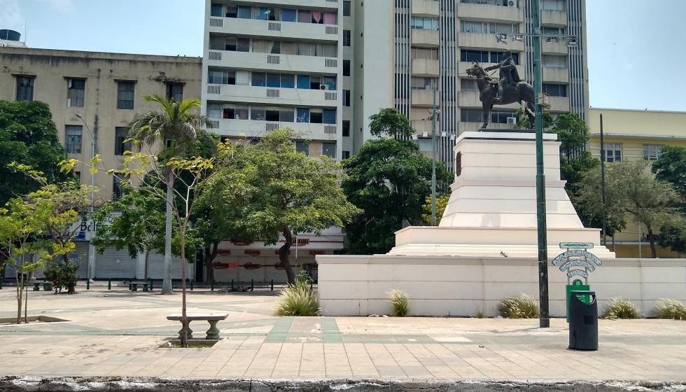 Aspecto del Paseo Bolívar, en el centro de Barranquilla. 