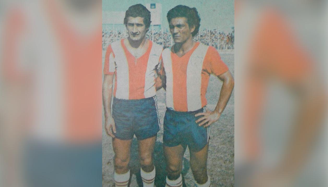 Juan Ramón Verón y Alfredo Arango, campeones con Junior en 1977.