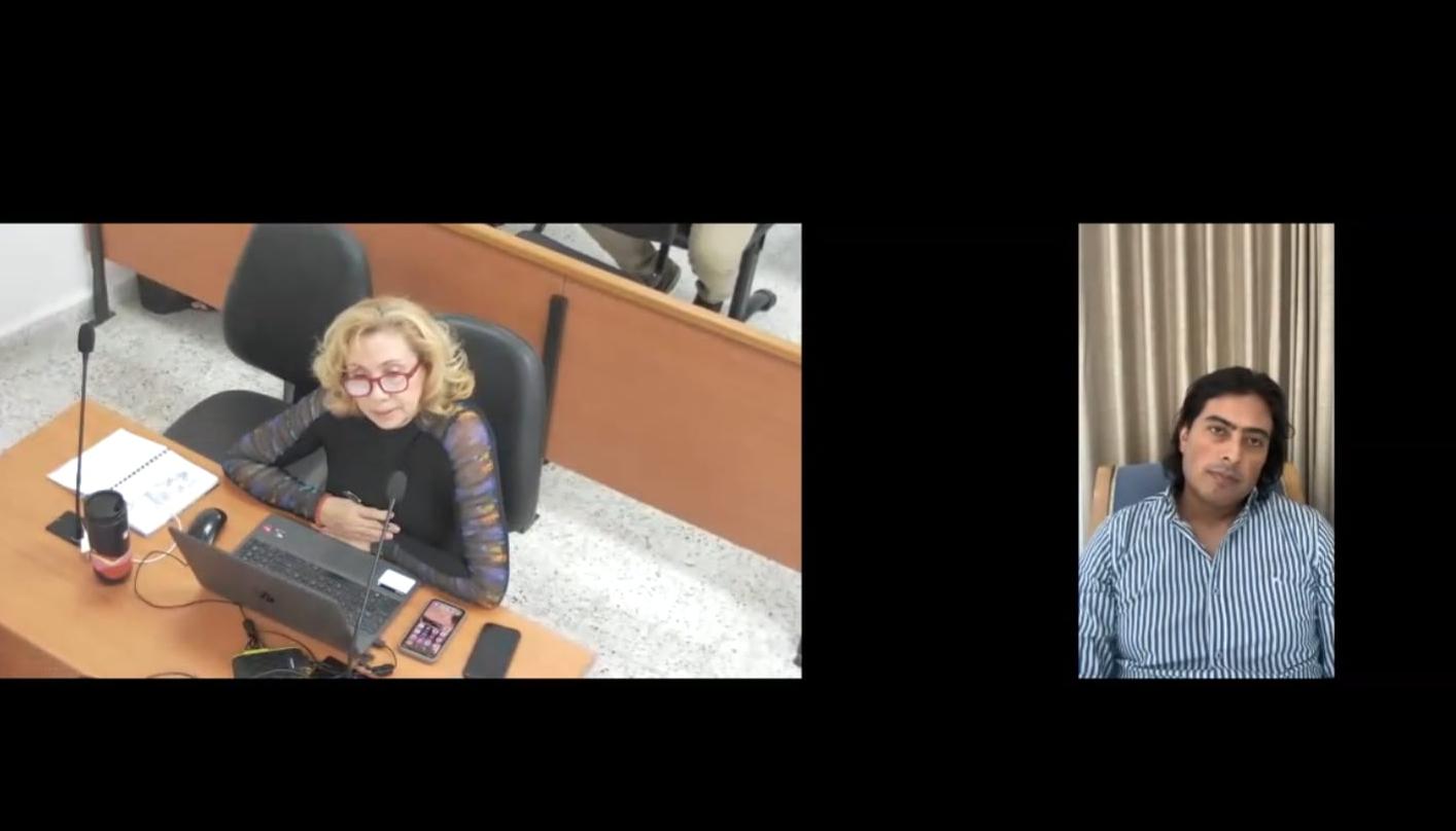 La Fiscal Lucy Marcela Laborde y Nicolás Petro