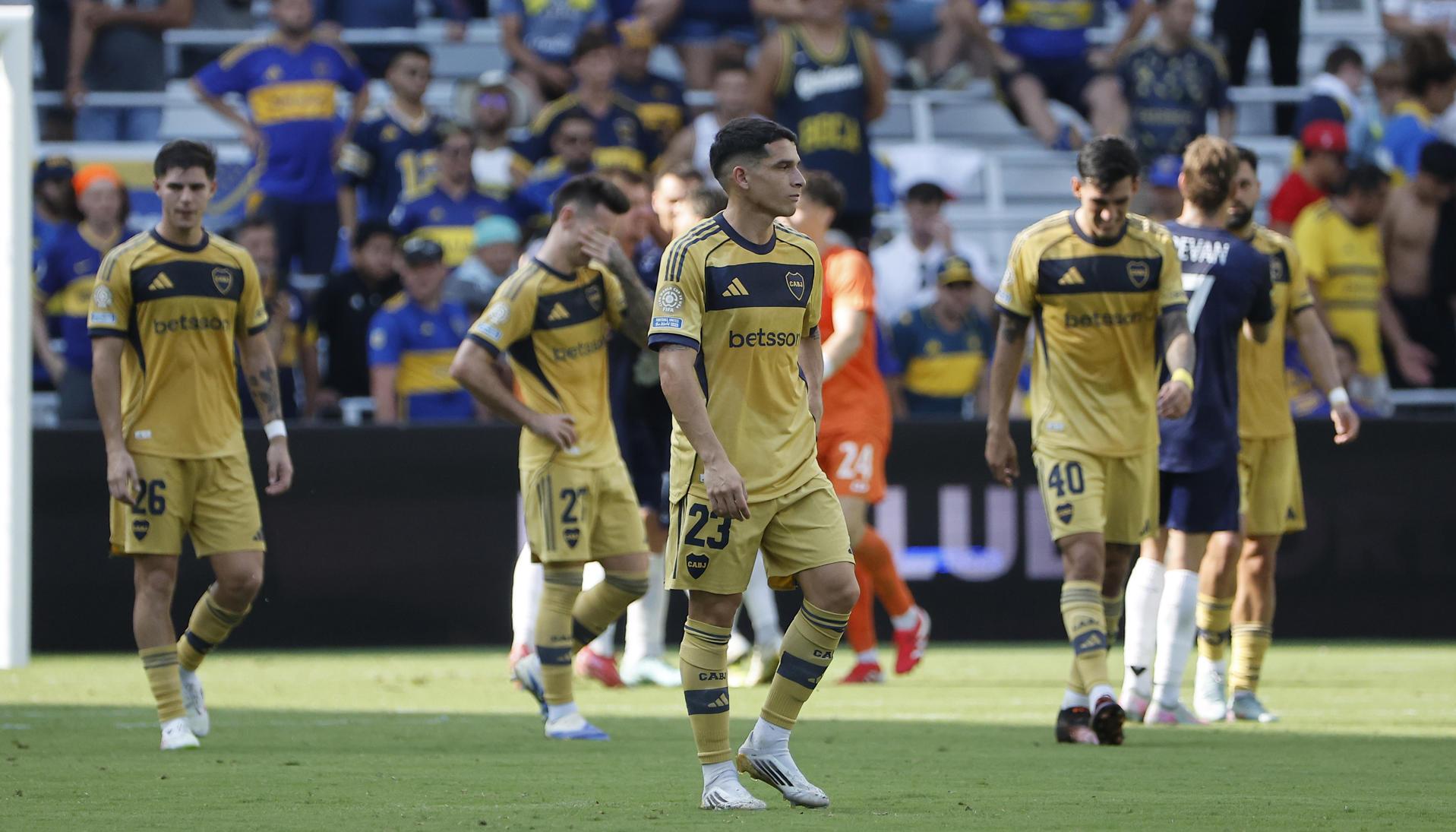 Lamento de los jugadores de Boca al término del encuentro.